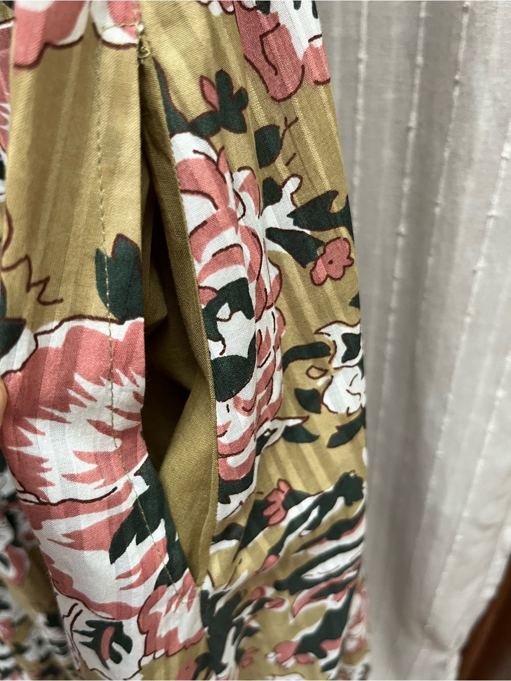 Caroline Constas Mustard Floral V-Neck Cotton Modal Midi Dress NWT Size S - Picture 10 of 10